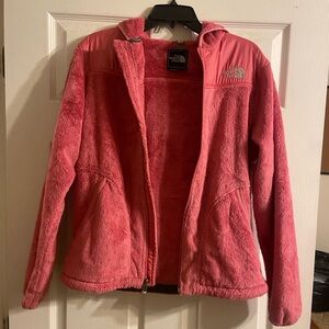 Women’s North Face Pink Fleece Jacket with Hood